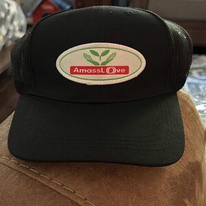 AmassLove Black Adjustable Trucker‎ Har. NEW